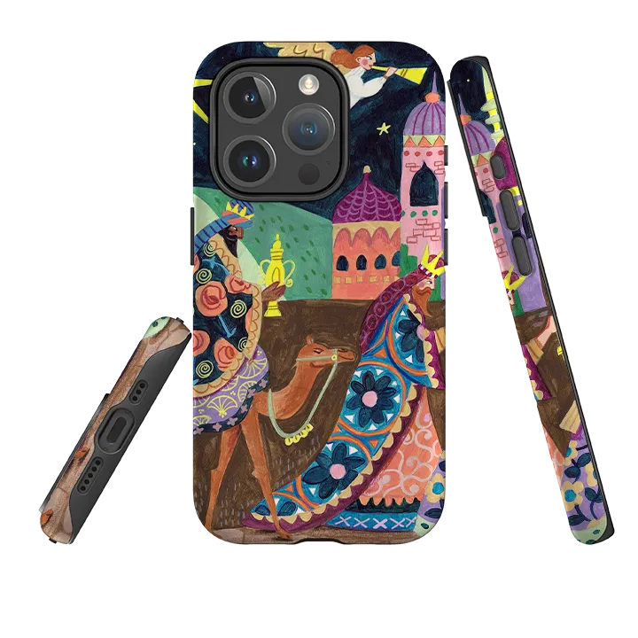 Protective Frame Design slim fit iPhone MagSafe Tough Case - Wisemen By Caroline Bonne Muller