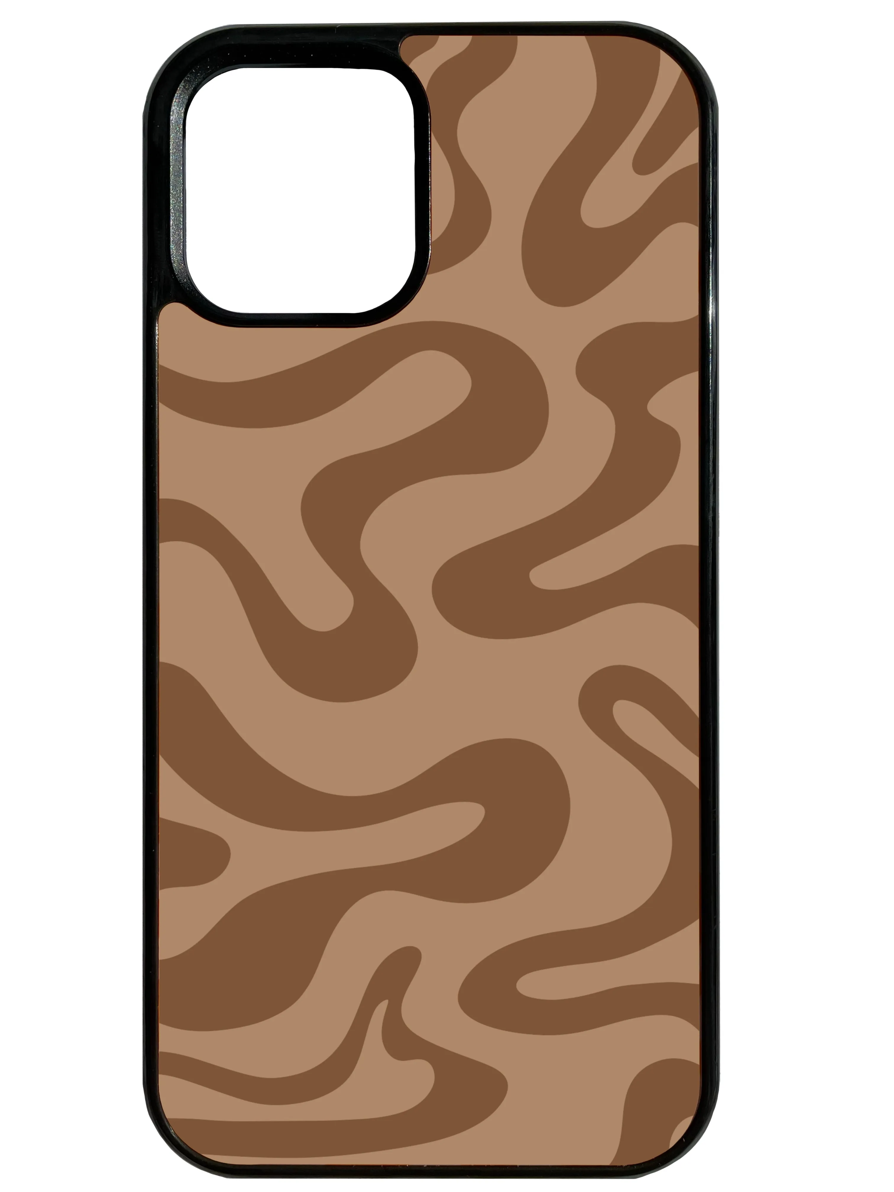 Urban Fashion Luxury Surface Layer Liquid Swirl in Brown Phone Case