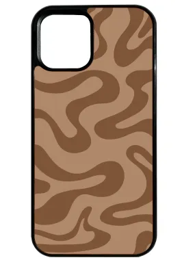 Shock Frame Liquid Swirl in Brown Phone Case