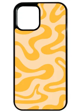 Liquid Swirl in Pale Yellow Phone Case Grip Finish Protective Structure