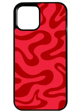 Color Accent Liquid Swirl in Red Phone Case