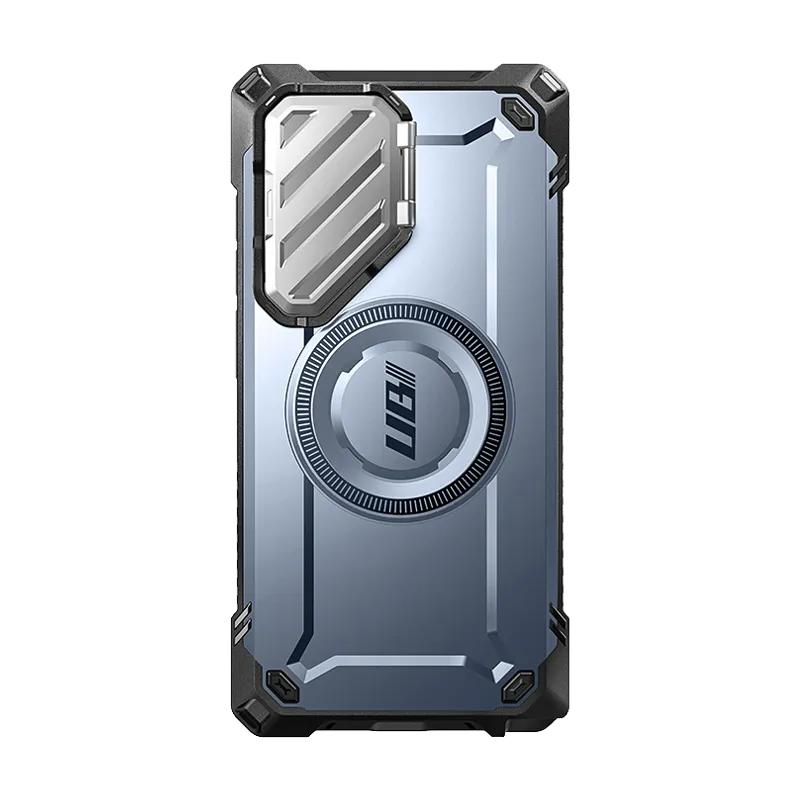 Stylish Detail Layer Simple Texture Galaxy S24 Ultra Unicorn Beetle MAG XT Bumper Case -Metallic Blue