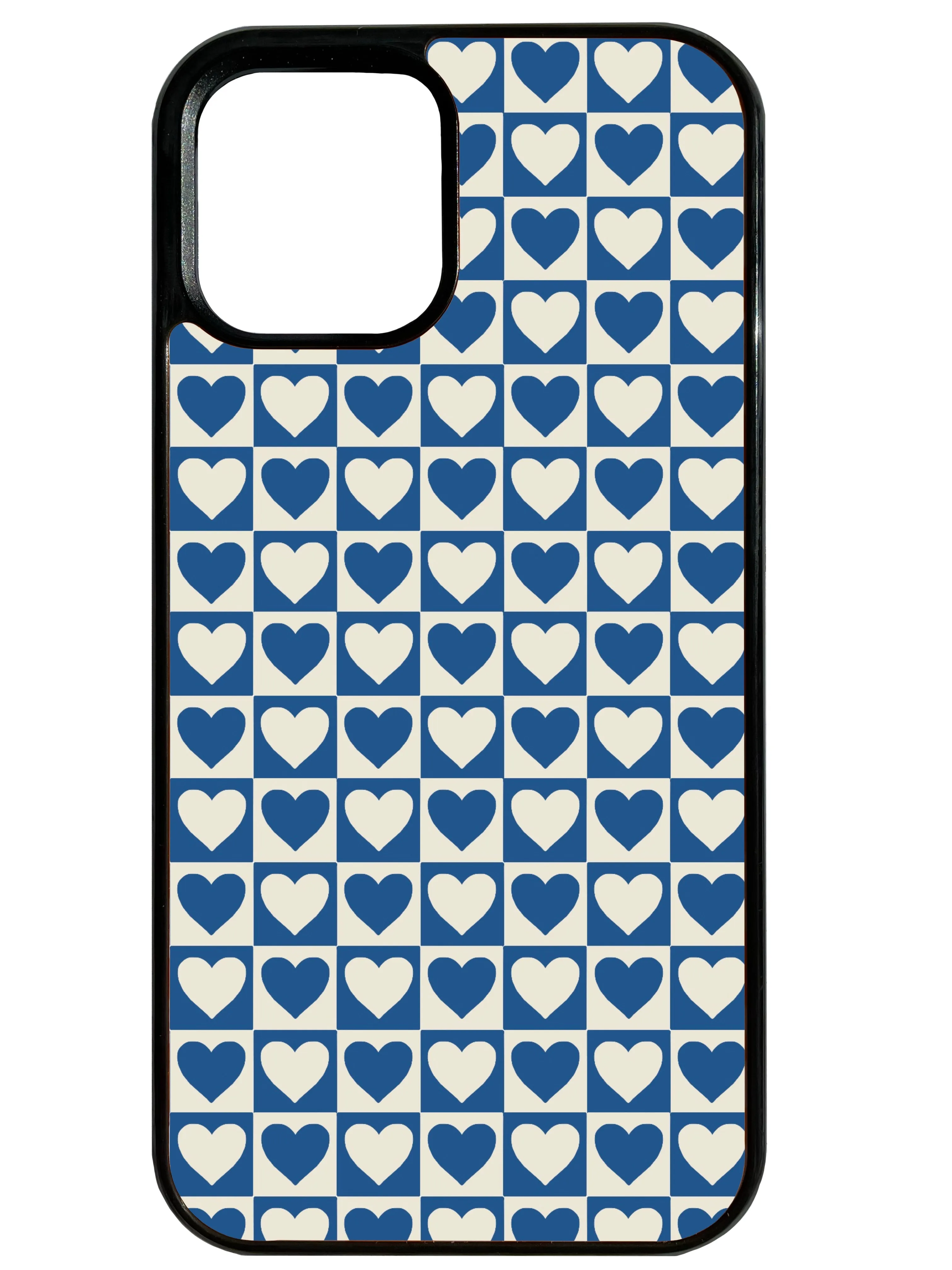 Flexible Build Form LoveHearts in Blue Phone Case