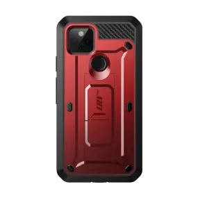 Google Pixel 5 (2020) Unicorn Beetle PRO Rugged Holster Case-Metallic Red Anti Shock Layer Shock Absorption Layer