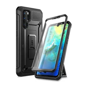 Clear Finish Clear Protection Huawei P30 Pro Unicorn Beetle Pro Rugged Holster Case-Black