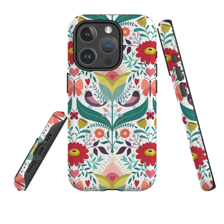 Flexible Detail Sleek Appearance iPhone MagSafe Tough Case -  Bird Pattern IV By Suzy Taylor
