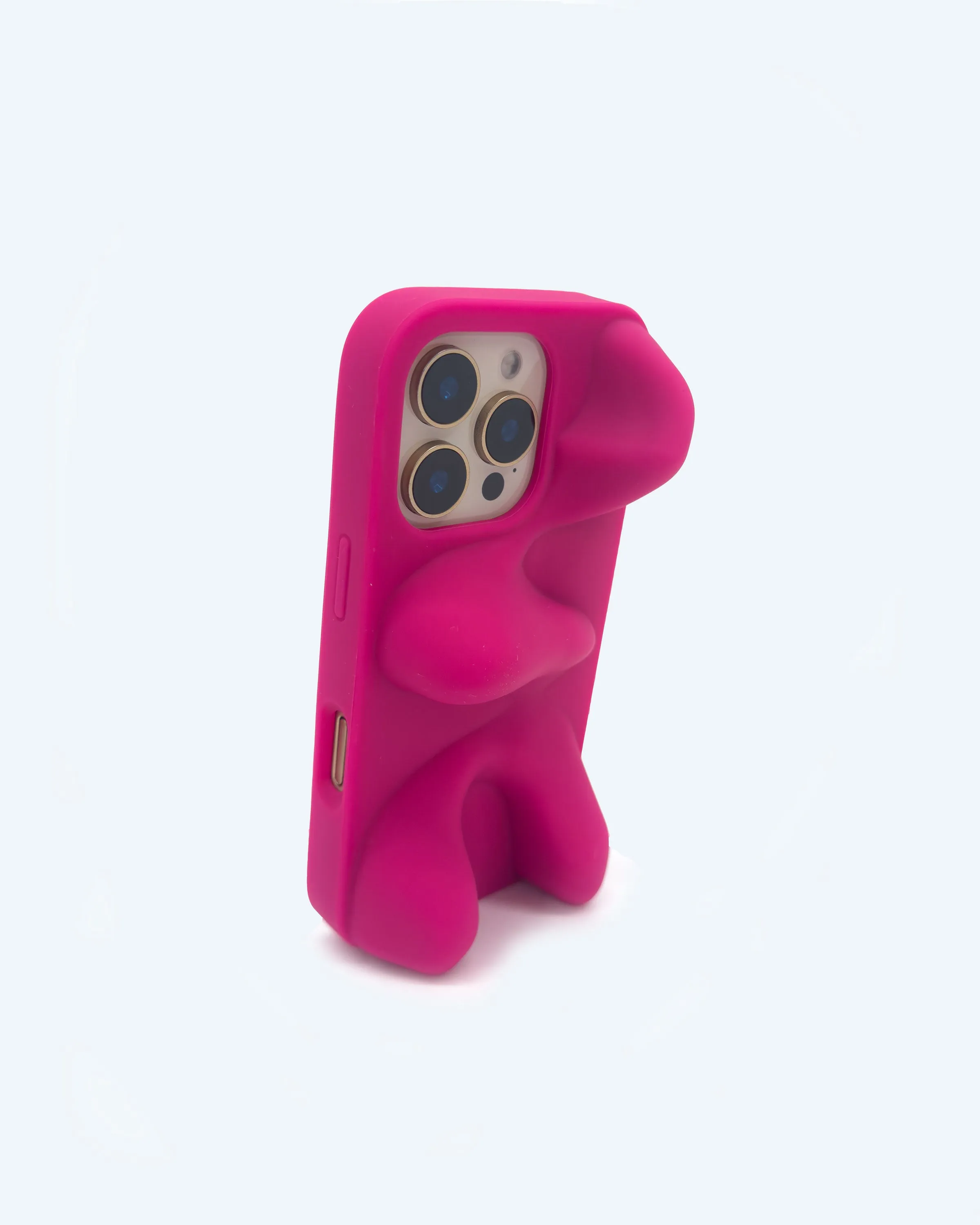 Luxury Build Armor Ishi Phone Case in Fuchsia Gloss Texture Marble Pattern