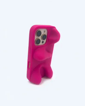 Luxury Build Armor Ishi Phone Case in Fuchsia Gloss Texture Marble Pattern