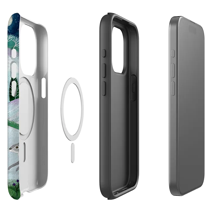 iPhone MagSafe Tough Case -  Winter Hare By Bex Parkin Durable Edge Layer Modern Texture