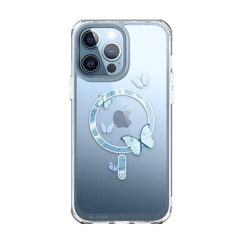 Stylish Detail Stylish Detail Layer iPhone 13 Pro Halo Mag Case - Butterfly Blue