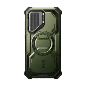 Compact Build Galaxy S25 Plus Armorbox Protective Phone Case - Dark Green