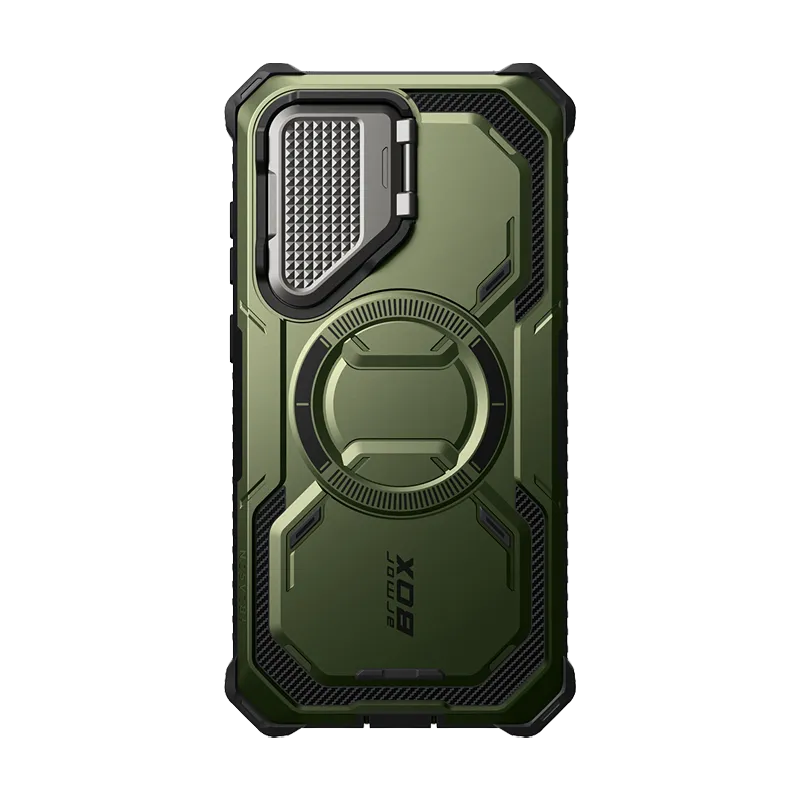 Compact Build Galaxy S25 Plus Armorbox Protective Phone Case - Dark Green