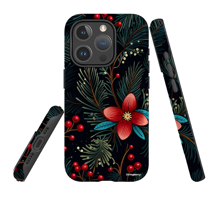 iPhone MagSafe Tough Case - Red Berries Flexible Grip