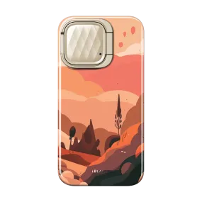 iPhone 15 Pro Cosmo Mag Case - Mountain Sunset Refined Look Smooth Coating