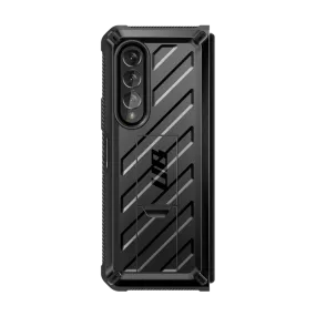 Galaxy Z Fold4 Unicorn Beetle Kickstand Case with Screen Protector-Black Hybrid Touch