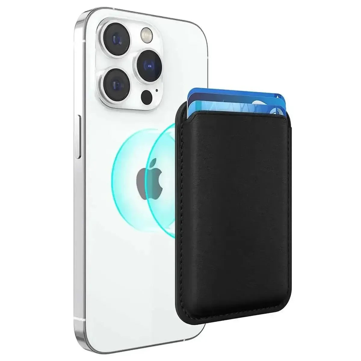 MAGSAFE MAGNETIC CARD WALLET FOR IPHONE Hybrid Edge Comfort Texture Layer