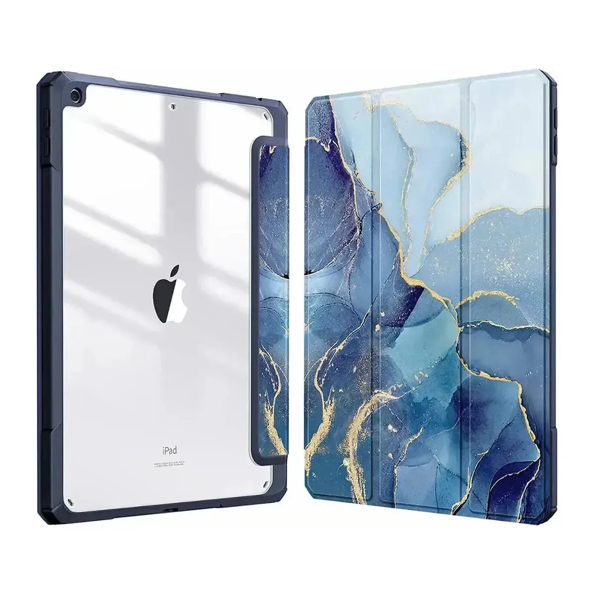 Smooth Fit Matte Feel Texture MARBLE PAINTED IPAD CASE