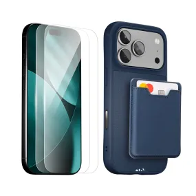 Screen Defense Pro Elite Screen Care Max Pro Marine Protective Case, Screen Protector and Card Wallet - iPhone Starter Kit