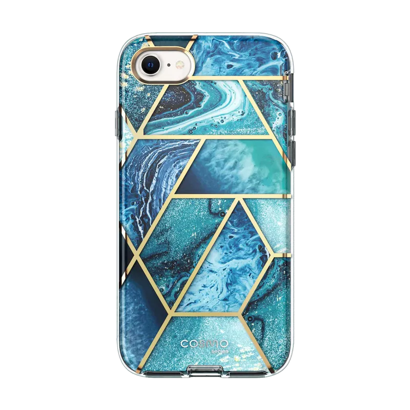 Hybrid Build Texture iPhone SE (2022) Cosmo Case-Ocean Blue