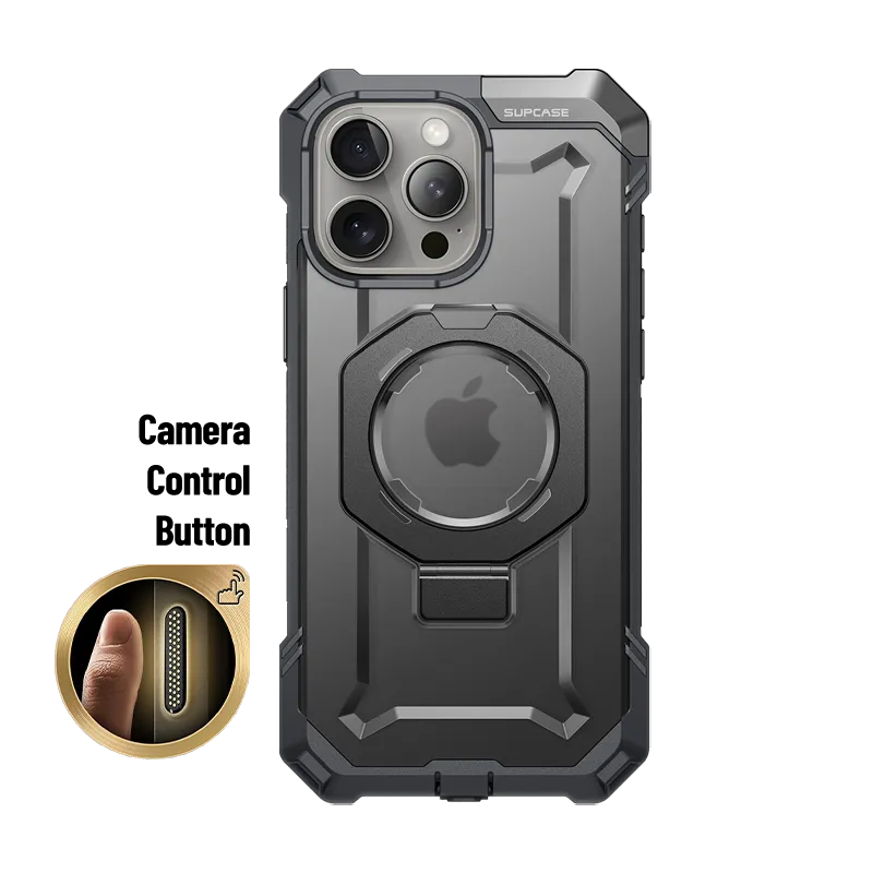 clean design iPhone 16 Pro Max 6.9 inch UB Grip MagSafe Camera Control Button Phone Case-Gray