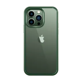 iPhone 13 Pro Max 6.7 inch Unicorn Beetle Edge Clear Bumper Case-Dark Green Impact Cushion Soft Surface Design