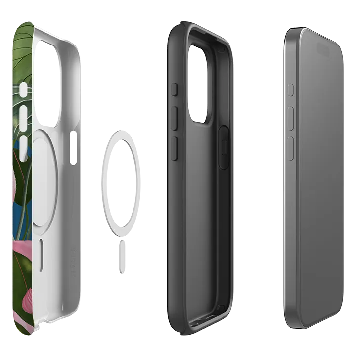 iPhone MagSafe Tough Case - Flamingo By Bex Parkin Clear Surface