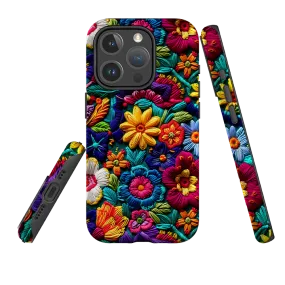 iPhone MagSafe Tough Case - Wild Summer Flowers IV Anti glare Minimal Edge Design