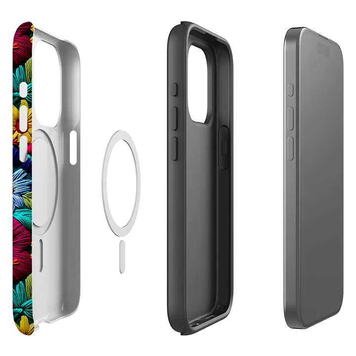 Lightweight Grip iPhone MagSafe Tough Case - Wild Summer Flowers IV