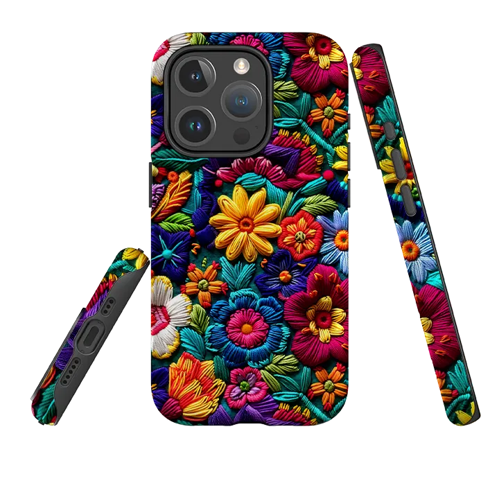 iPhone MagSafe Tough Case - Wild Summer Flowers IV Smooth Finish Touch Elegant Texture