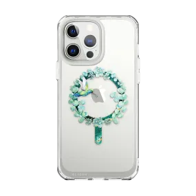 iPhone 13 Pro Max  Halo Mag Case - Green Hummingbird Clear Surface Rugged Design Style