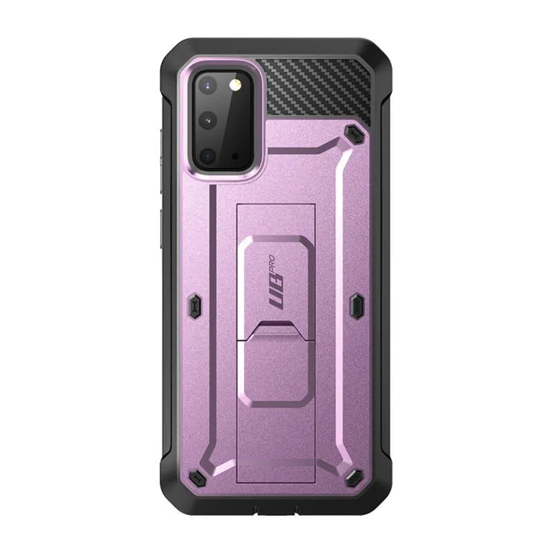 Soft Surface Durable Edge Galaxy S20 Unicorn Beetle Pro Rugged Case- Metallic Purple