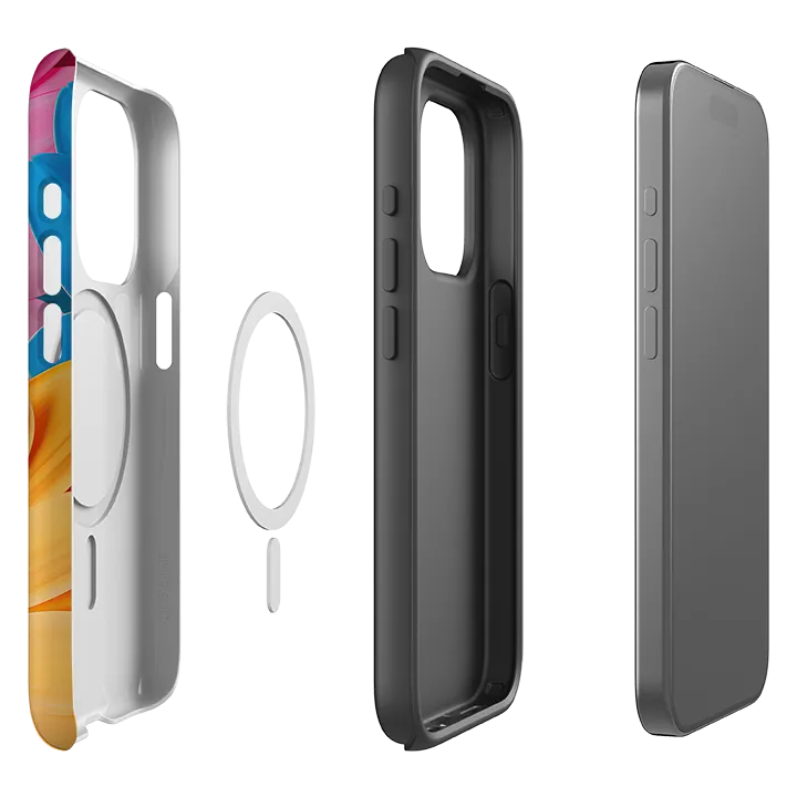 Rugged Texture Matte Look Finish iPhone MagSafe Tough Case - Bliss Floral