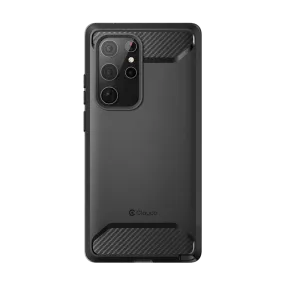 Clayco Samsung Galaxy S22 Ultra Xenon Full-Body Rugged Case with Screen Protector-Black Durable Texture