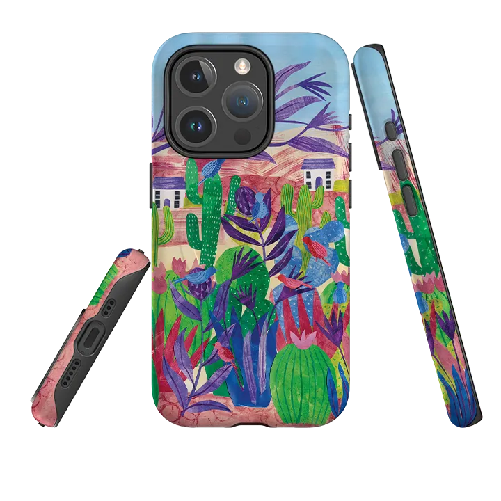 iPhone MagSafe Tough Case -  Desert Cactus By Tracey English Comfort Build Stylish Detail Layer