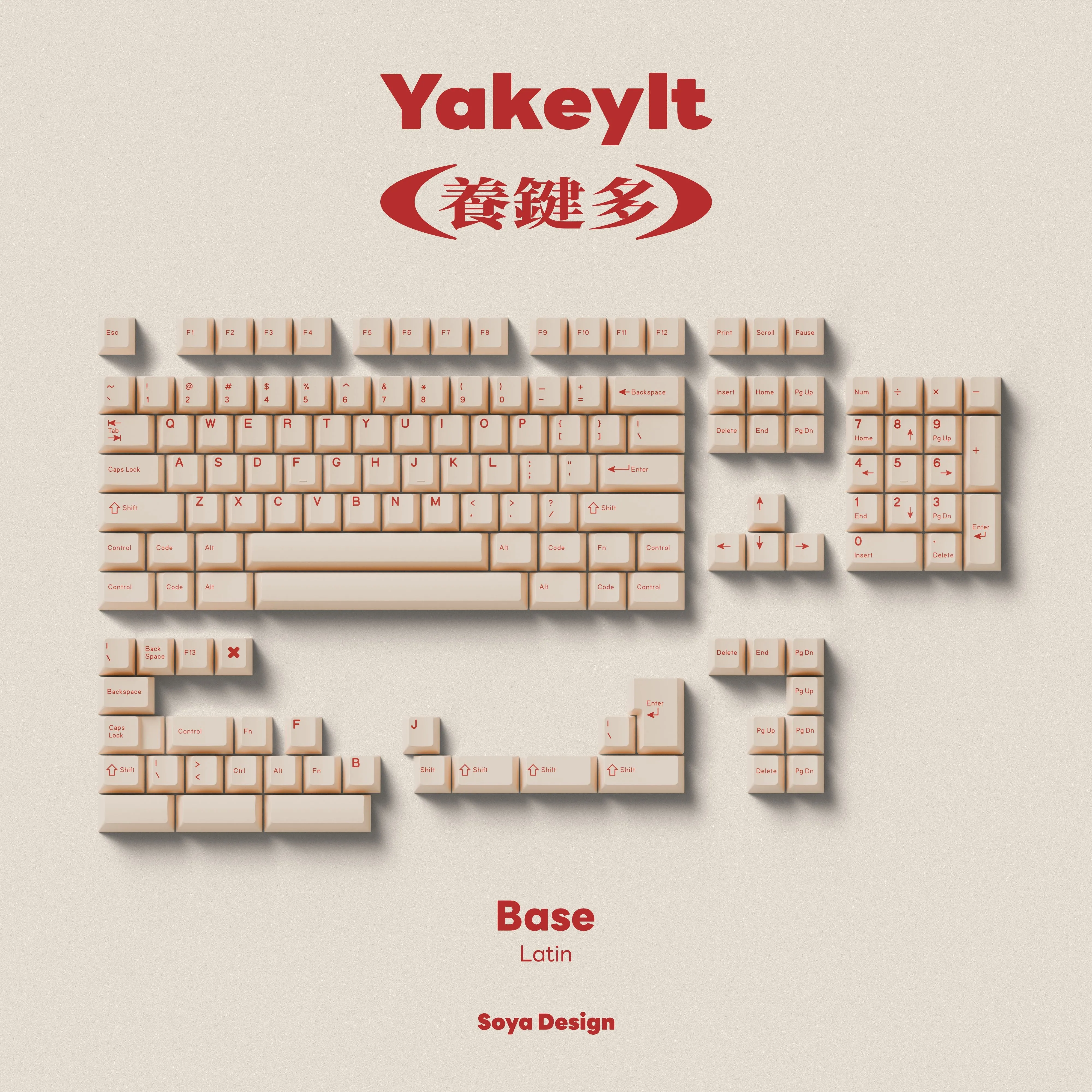 TUT YAKEYLT CHERRY PROFILE KEYCAPS SET R2 Travel Keyboard Mechanical Keyboard Content Creator
