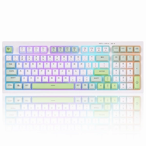 YUNZII D98 White Wired RGB Membrane Keyboard 60 Percent Layout Macro Engine Kit