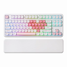 Optical Key Switch YUNZII B87 White Heart QMK/VIA Custom Mechanical Keyboard