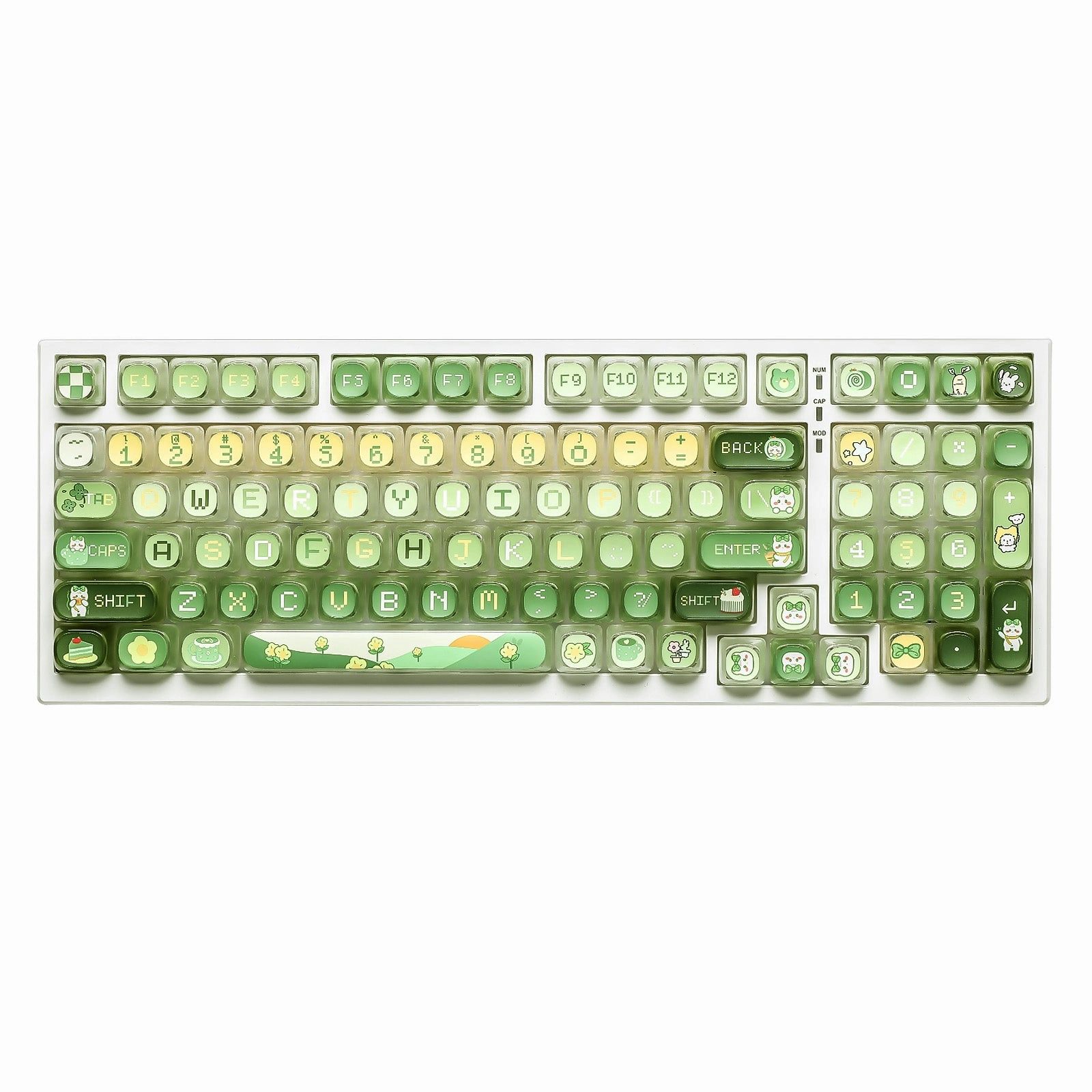 Professional Setup Desk Macro Software Setup Mechanical Keyboard Upgrade YUNZII Pudding Matcha Bunny MOA Profile Keycap Set