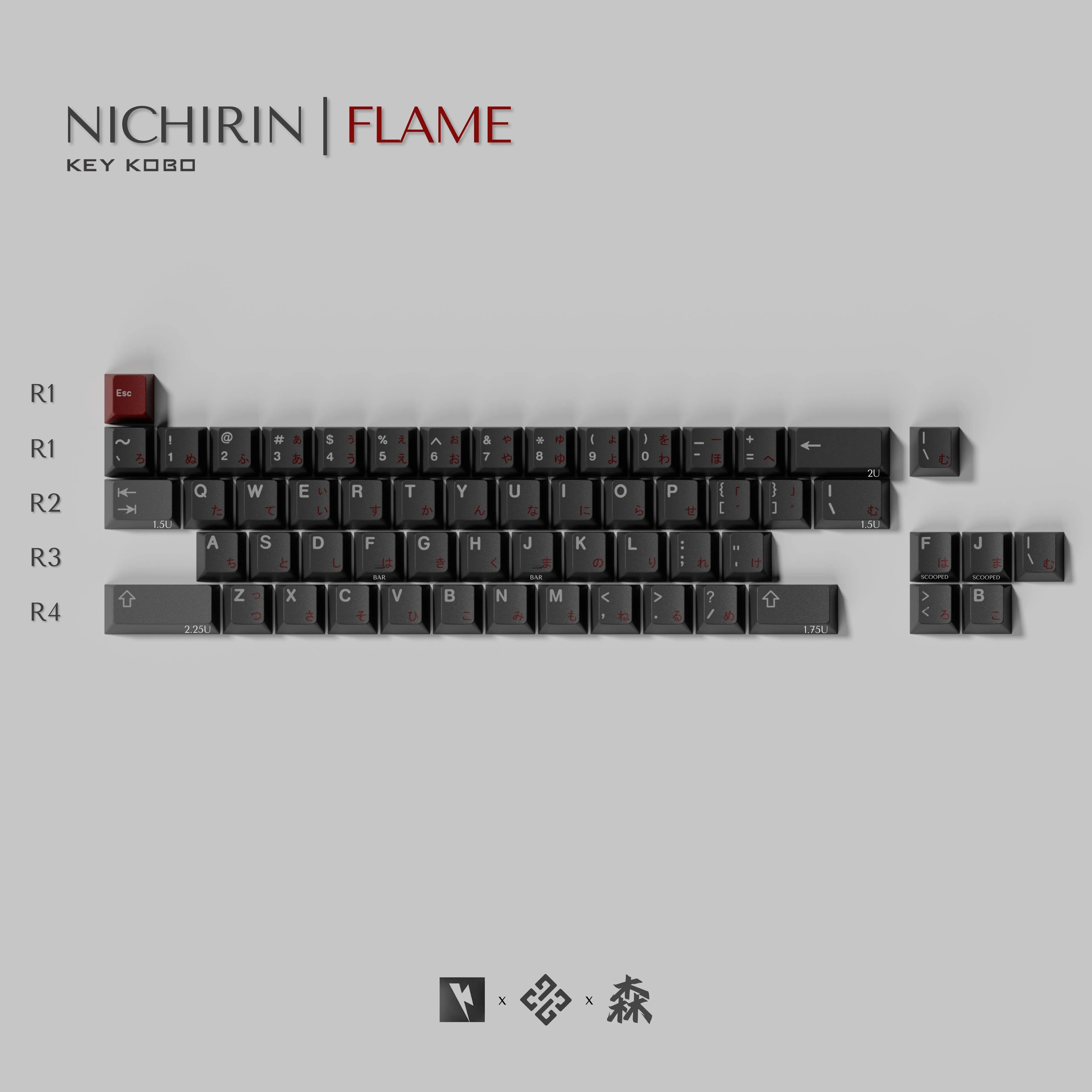Key Stabilizers Breathing Light Effect KEYKOBO NICHIRIN ABS TRIPLE-SHOT KEYCAP SET PRE-ORDER