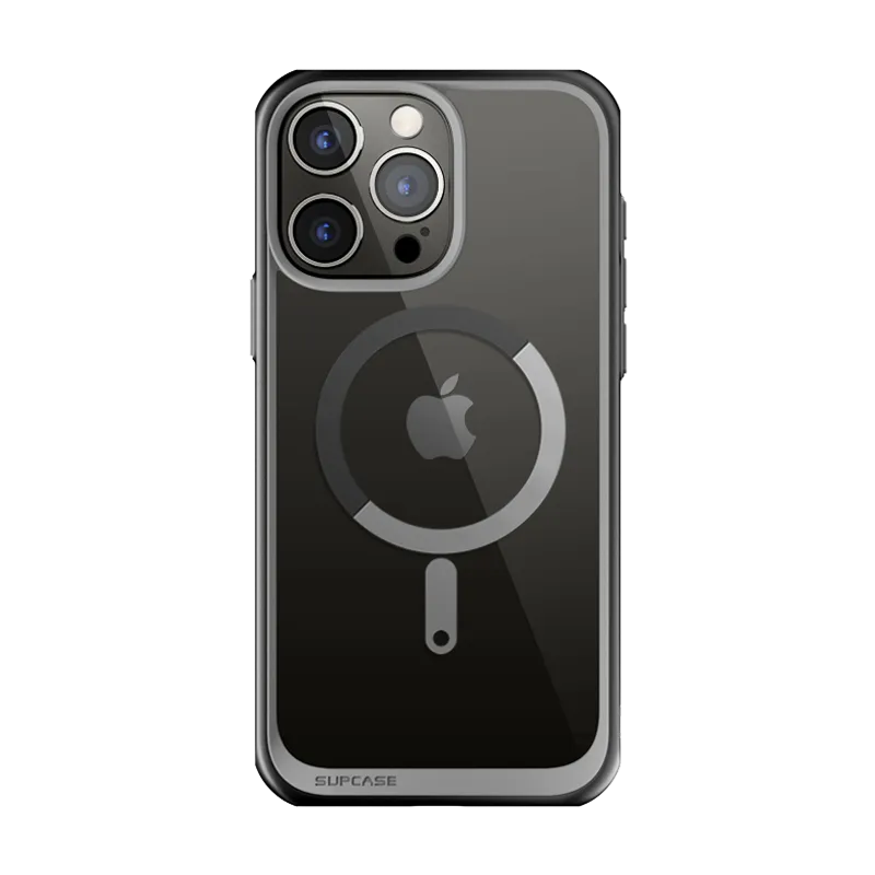 Durable Edge Finish iPhone 15 Pro 6.1 inch Unicorn Beetle MAG Slim Clear MagSafe Case-Black