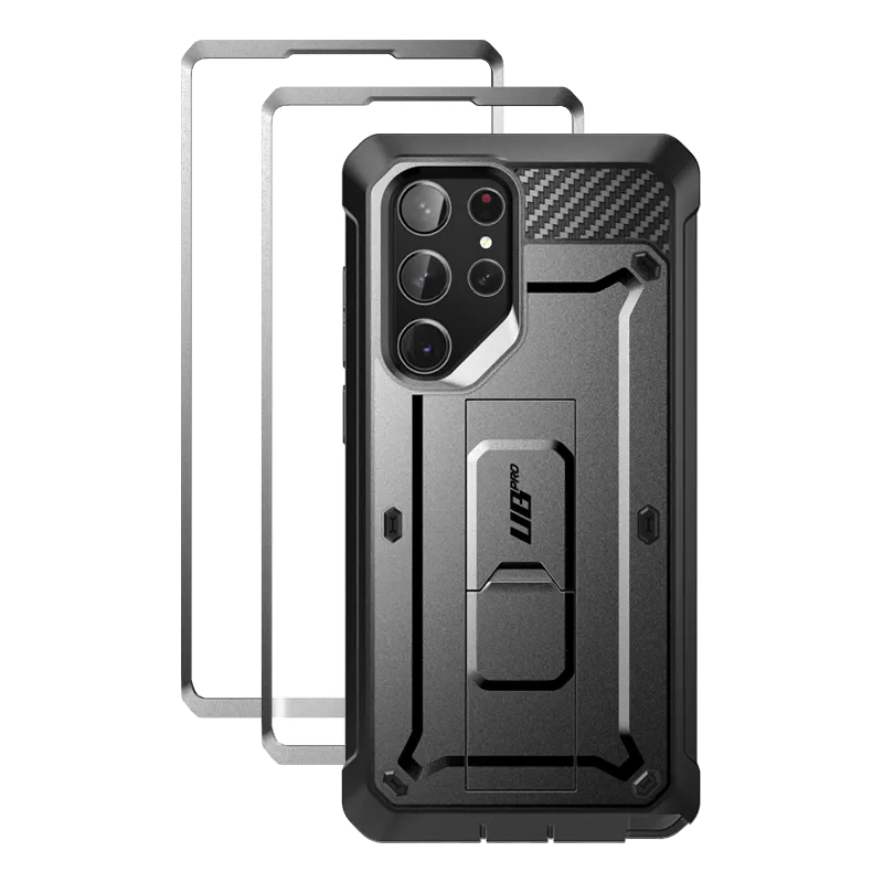 Protective Texture Layer Galaxy S23 Ultra Unicorn Beetle PRO Screen Protector Case-Black