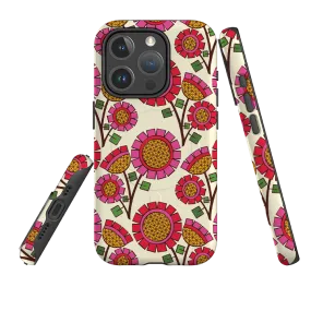 Sleek Texture Chic Accessory iPhone MagSafe Tough Case -  Pop Flower By Amelia Bowman