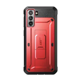 Galaxy S21 Unicorn Beetle Pro Rugged Case-Metallic Red Comfort Edge Layer