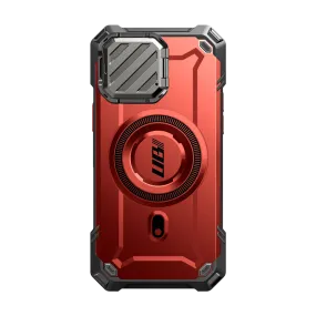 Edge Shield iPhone 13 Pro Max 6.7 inch Unicorn Beetle MAG XT MagSafe Holster Case-Metallic Red