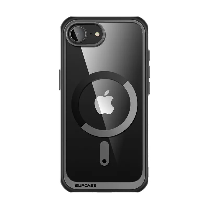 iPhone 16e  Unicorn Beetle MAG Slim Clear MagSafe Case-Black Smooth Feel Non slip grip