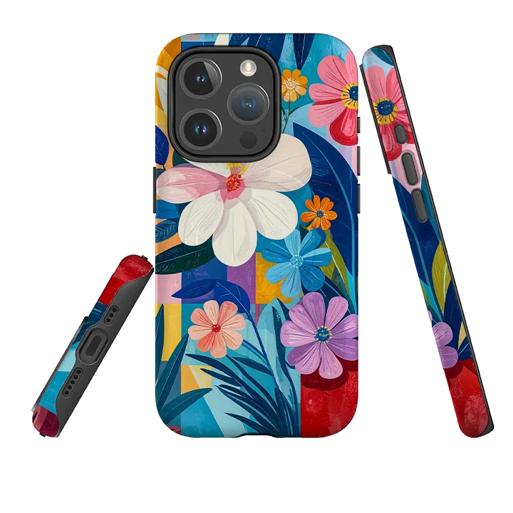 Polished Finish Flexible frame iPhone MagSafe Tough Case - Cambridge Floral