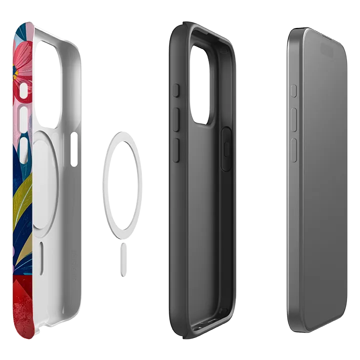 Polished Texture Finish Travel Companion iPhone MagSafe Tough Case - Cambridge Floral