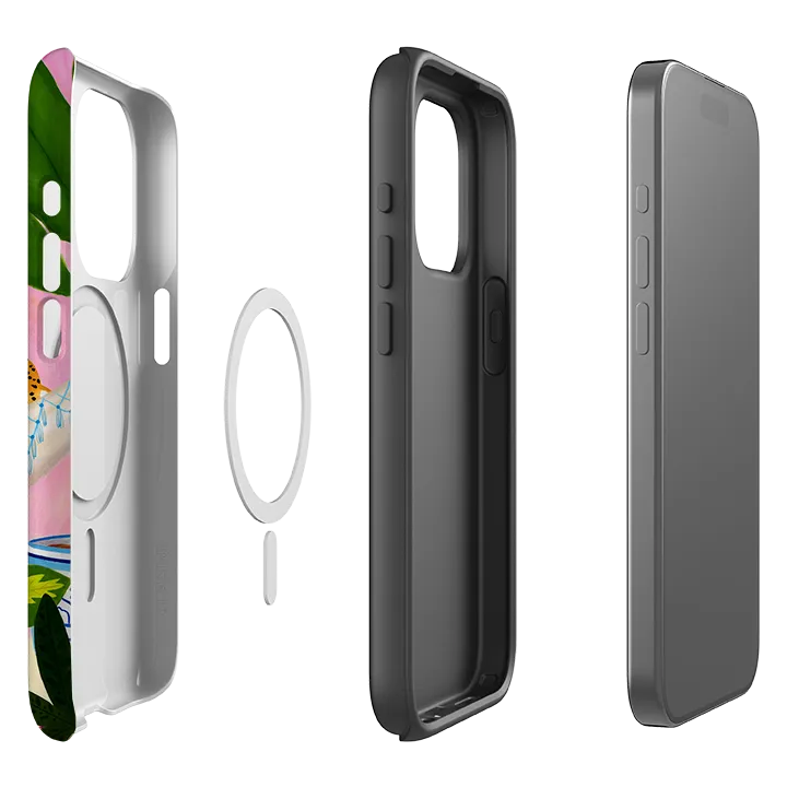 iPhone MagSafe Tough Case - Leopards in Hammock By Bex Parkin Vivid Gradient