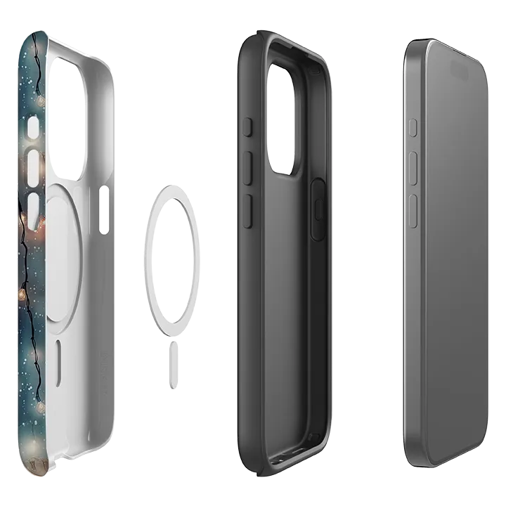 Hybrid Edge Protective Form Fit iPhone MagSafe Tough Case -  Festive Lights II