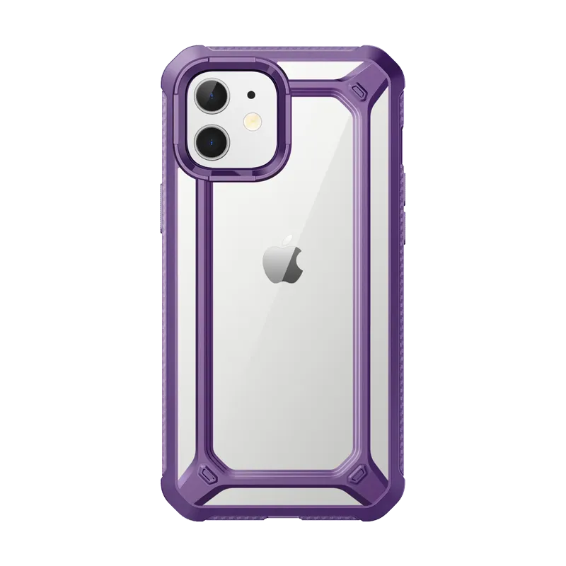 iPhone 12 mini 5.4 inch Unicorn Beetle Exo Clear Case-Purple Premium Style Minimal Texture Layer